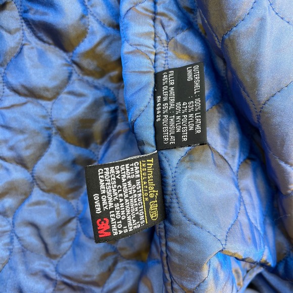 Wilsons Leather Pelle Studio Black Jacket Men 2X Thinsulate Lined Y2K Zip Coat - Picture 13 of 16